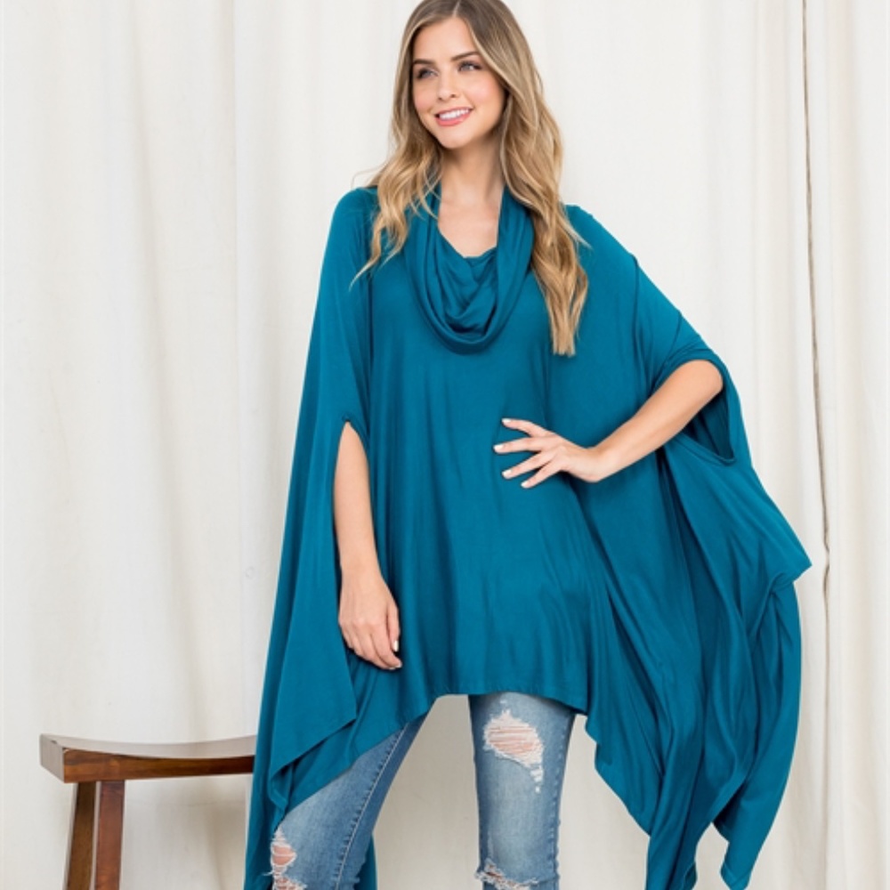 Teal Poncho - Picture 4 of 11